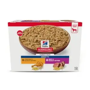 Adult 7+ Wet Dog Food Variety Pack,,. Cans, 12-Pack