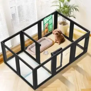 AuraSpace Acrylic Indoor Dog Playpen for Puppies