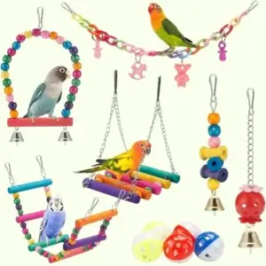 11 PCS Bird Perch Swings