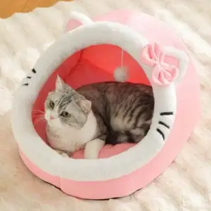 Cat Bed For Indoor Cats, Washable Pet House,