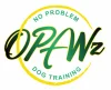 Logo for OPAwz Dog Training with a circular design in green and yellow.
