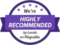 Badge indicating high recommendation by locals on Alignable.