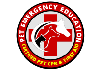 Logo for Pet Emergency Education and CPR certification.
