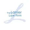 Logo of The Lanier Law Firm with a stylized 'L' in light blue.